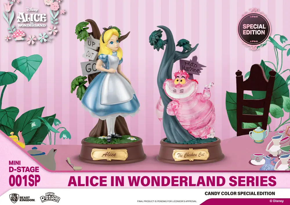 Alice in Wonderland Mini Diorama Stage Sošky 2-pack Candy Color Special Edition 10 cm fotografii produktu