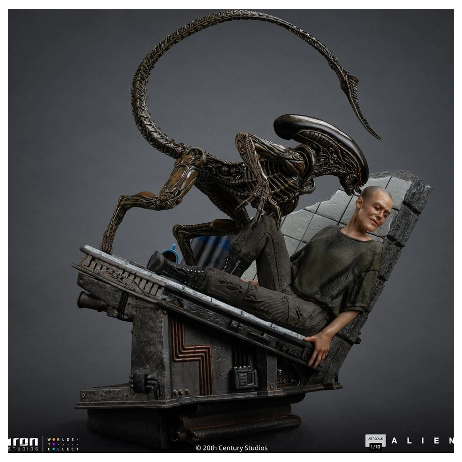 Alien 3 Art Scale Socha 1/10 Ellen Ripley a Dog Alien 23 cm fotografii produktu