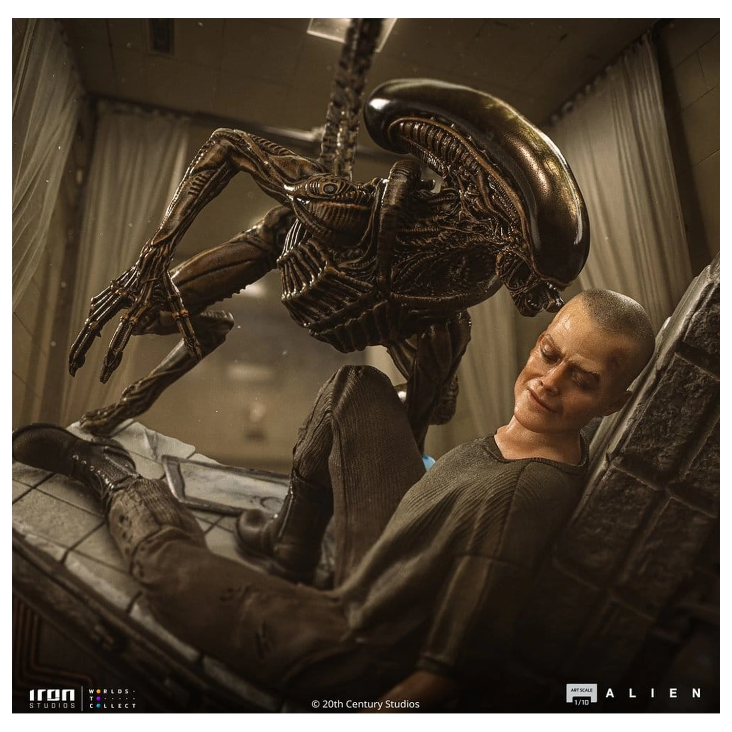 Alien 3 Art Scale Socha 1/10 Ellen Ripley a Dog Alien 23 cm fotografii produktu