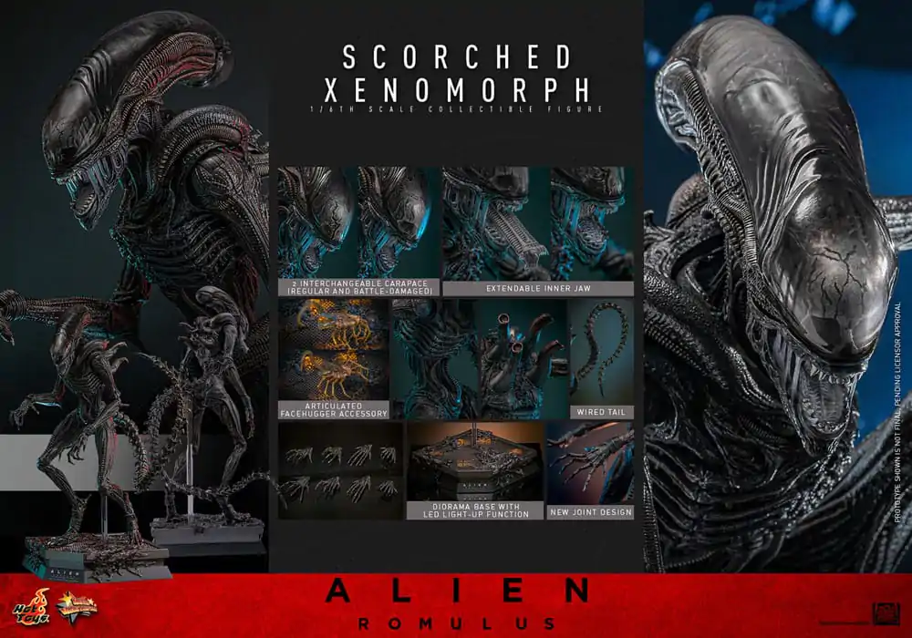 Alien: Romulus Movie Masterpiece akční figurka 1/6 Zuhelnatělý Xenomorf 44 cm fotografii produktu