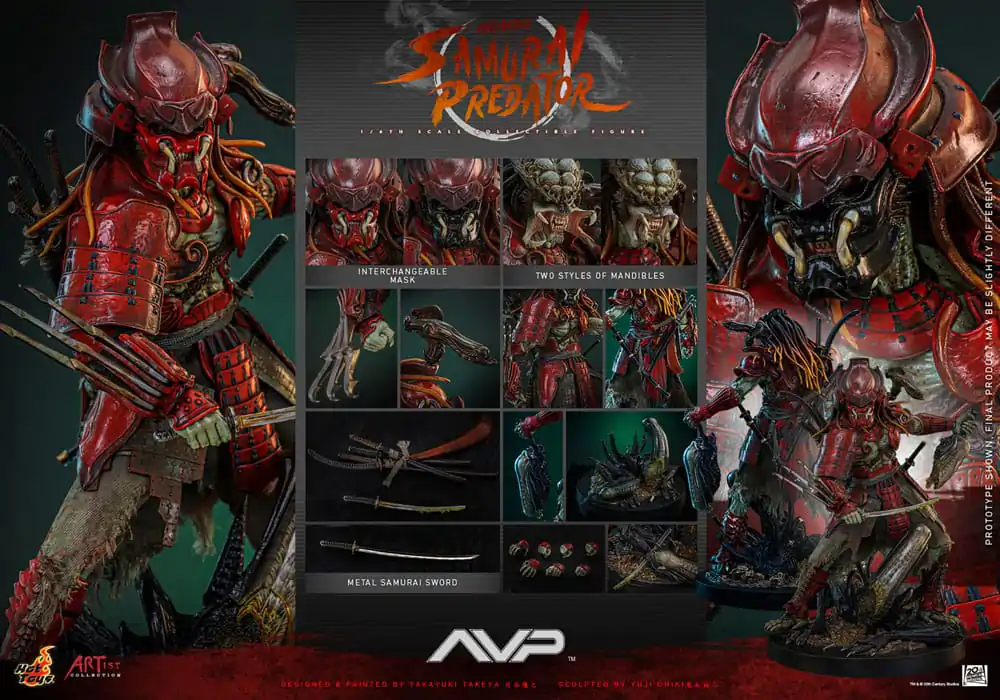 Alien vs. Predator Artist Collection Akční figurka 1/6 Akaoni Samurai Predator 35 cm fotografii produktu