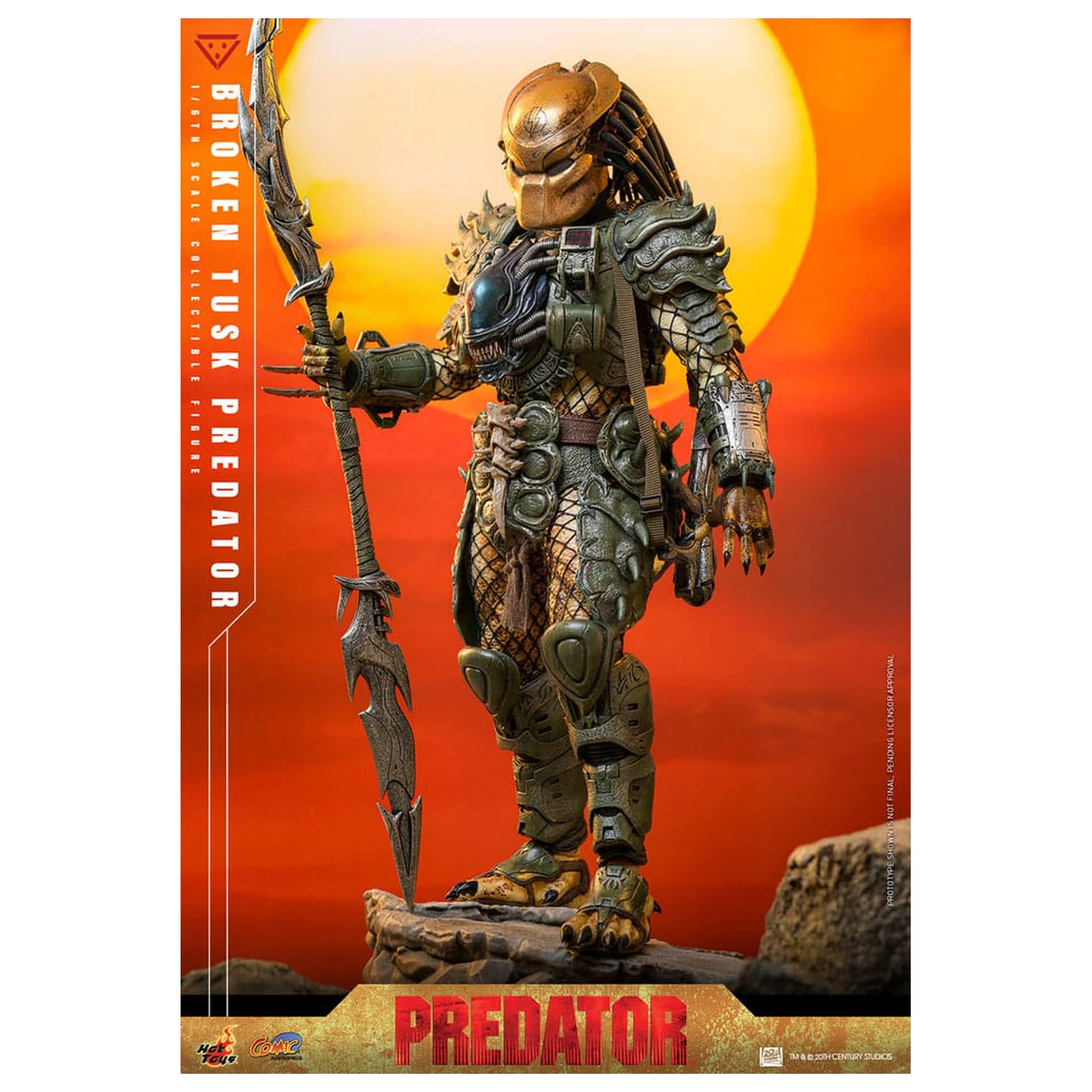 Alien vs. Predator Komiksový Masterpiece Akční figura 1/6 Broken Tusk Predator 35 cm fotografii produktu