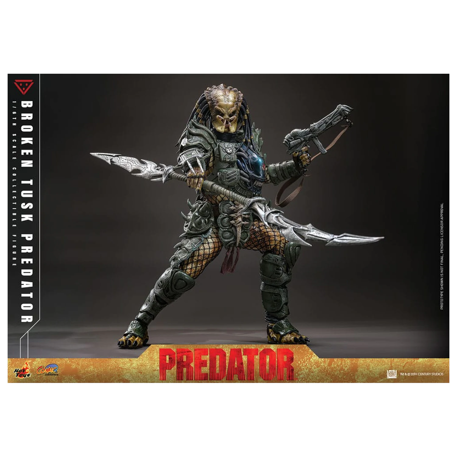 Alien vs. Predator Komiksový Masterpiece Akční figura 1/6 Broken Tusk Predator 35 cm fotografii produktu