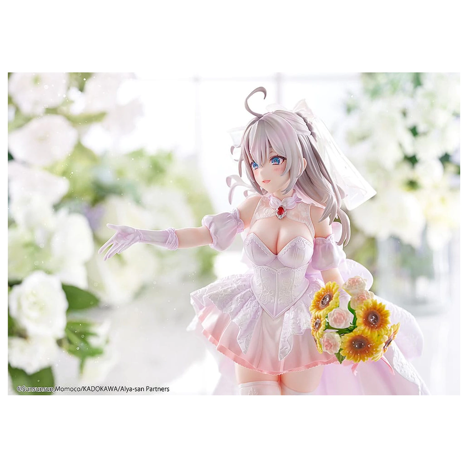 Alya Sometimes Hides Her Feelings in Russian Statue 1/7 Alisa Mikhailovna Kujou Wedding Dress Ver. 24 cm fotografii produktu