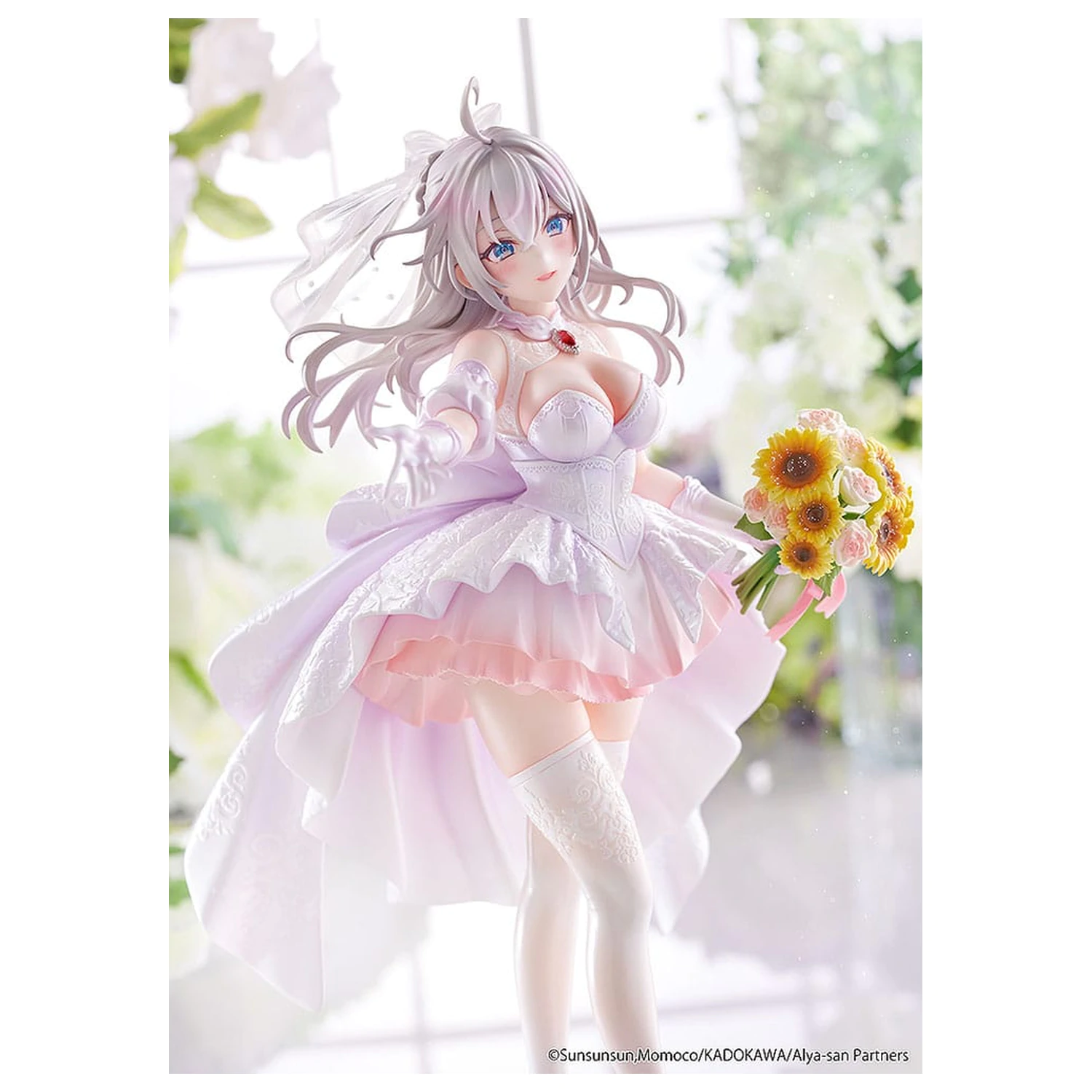 Alya Sometimes Hides Her Feelings in Russian Statue 1/7 Alisa Mikhailovna Kujou Wedding Dress Ver. 24 cm fotografii produktu