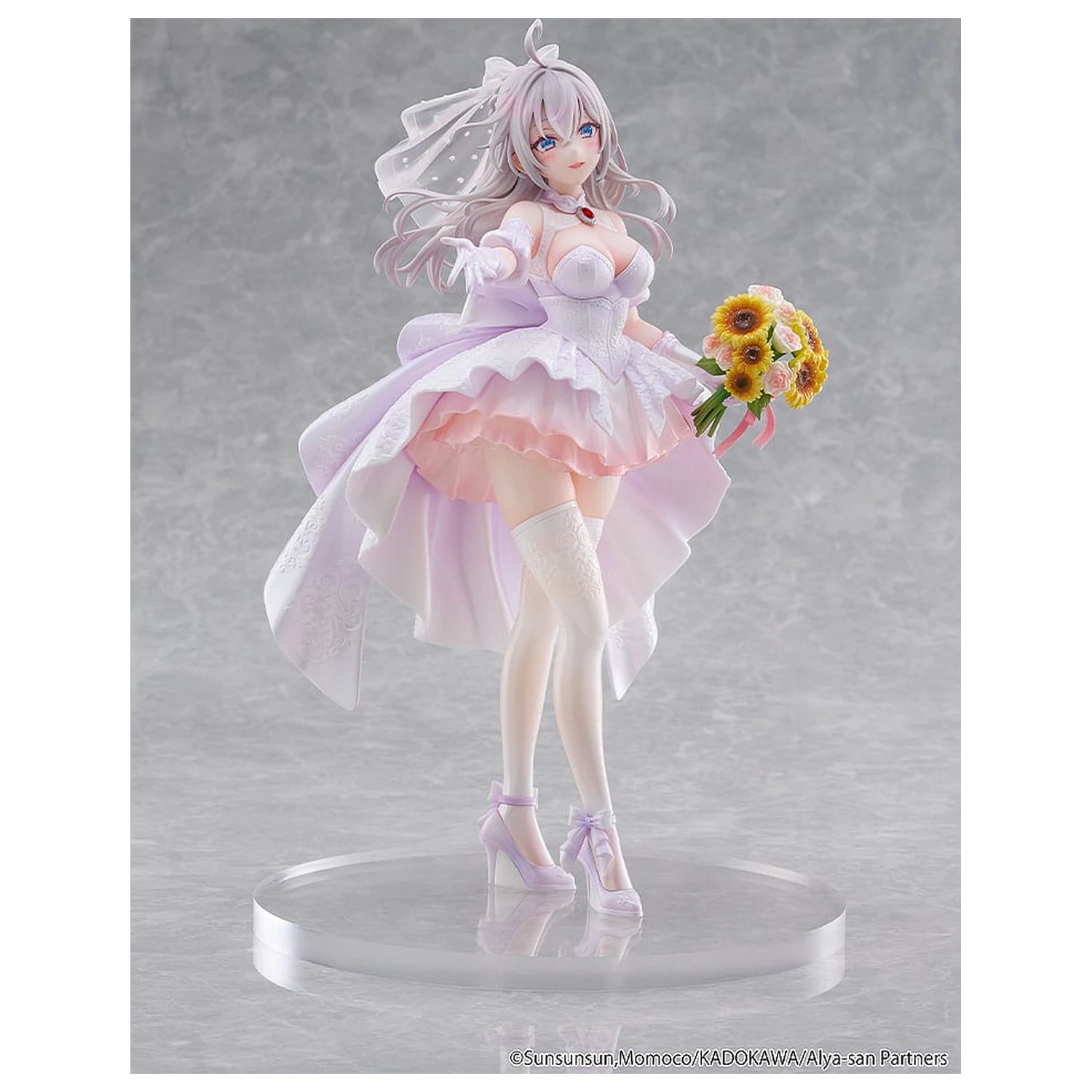 Alya Sometimes Hides Her Feelings in Russian Statue 1/7 Alisa Mikhailovna Kujou Wedding Dress Ver. 24 cm fotografii produktu