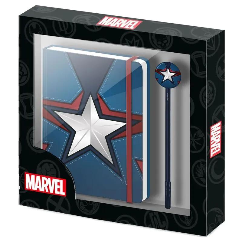 Marvel Captain America diář + sada pera fotografii produktu