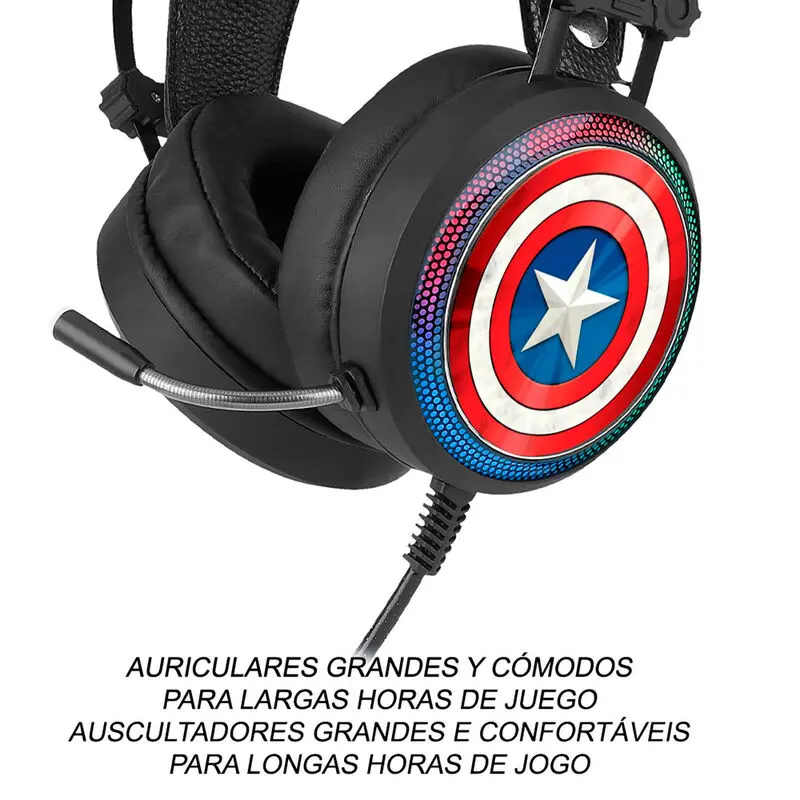 Marvel Captain America Gaming sluchátka fotografii produktu