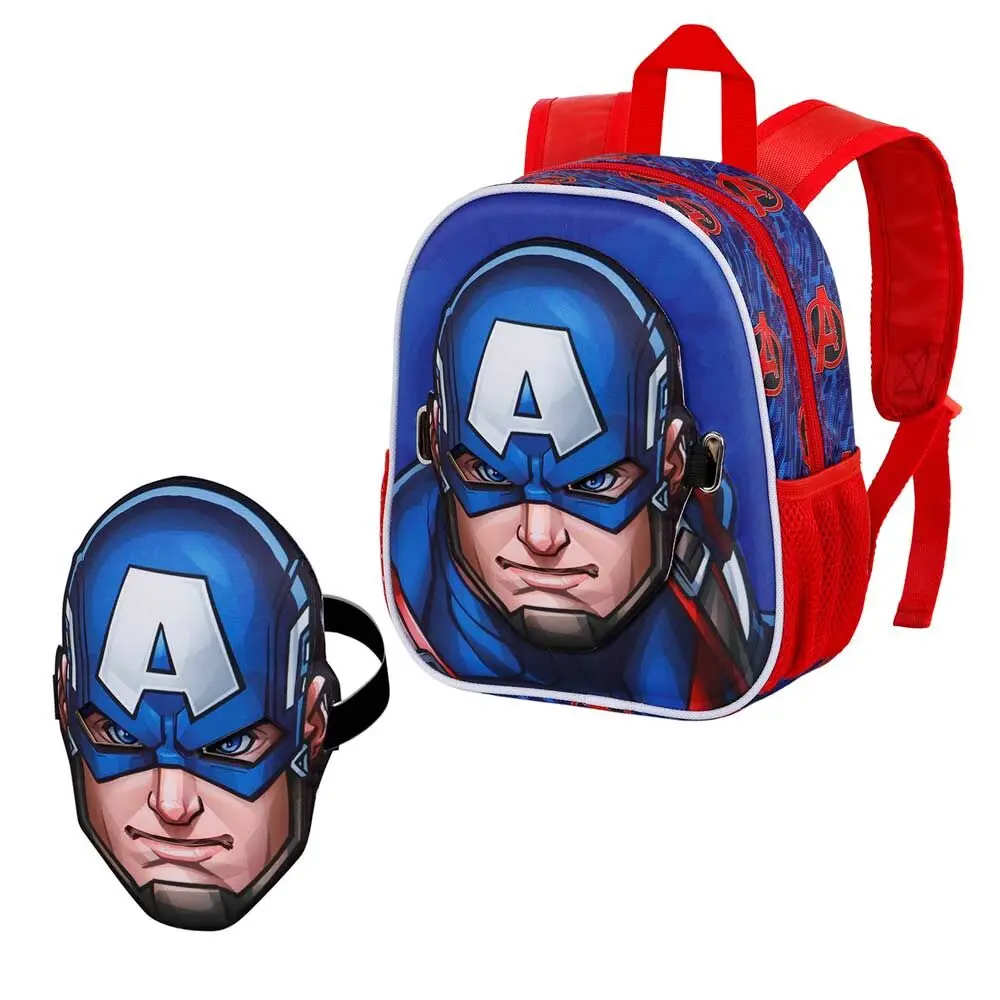 Marvel Captain America Pixel batoh + maska 27 cm fotografii produktu