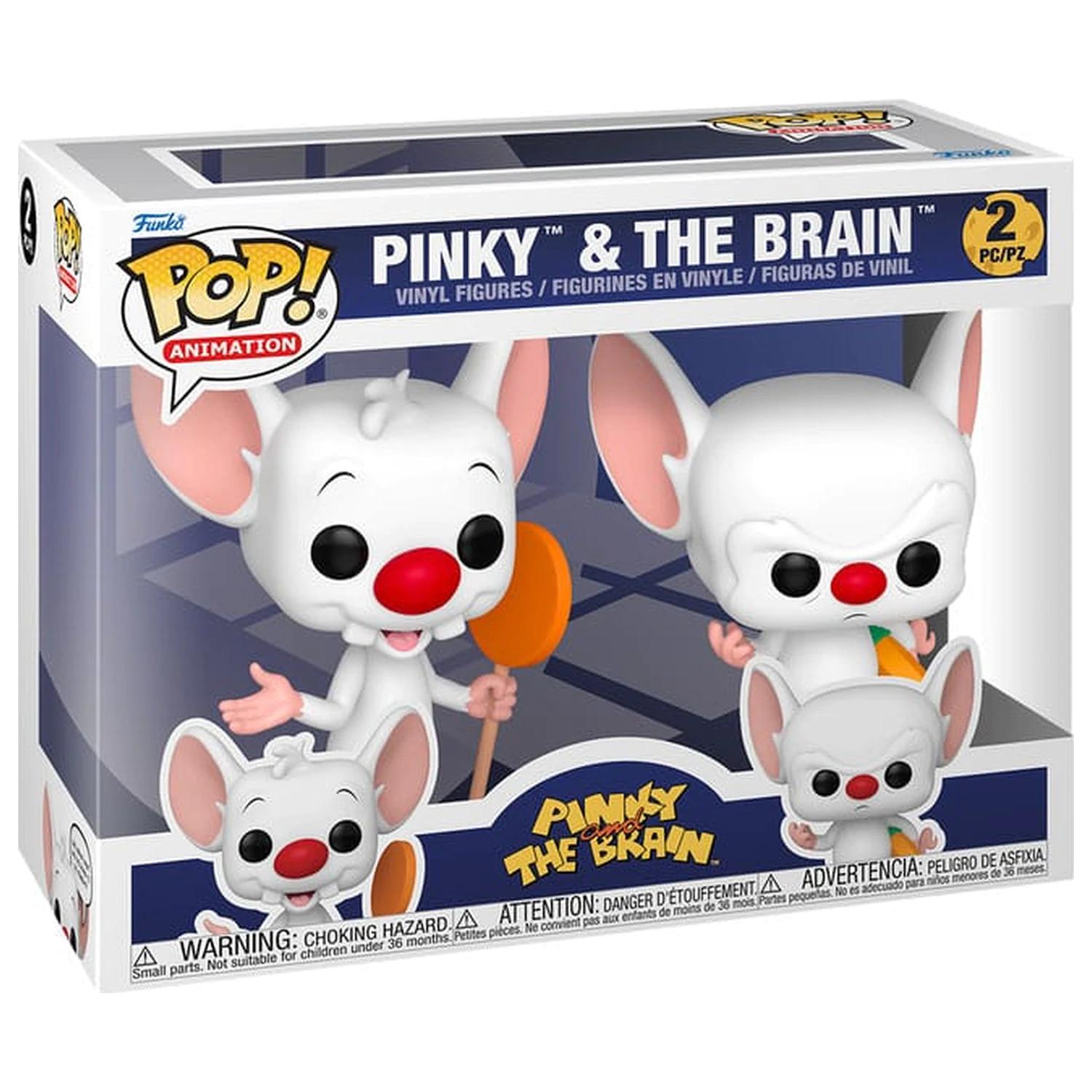 Animaniacs Funko POP! Television vinylové figurky balení 2 kusů Pinky & The Brain 9 cm fotografii produktu