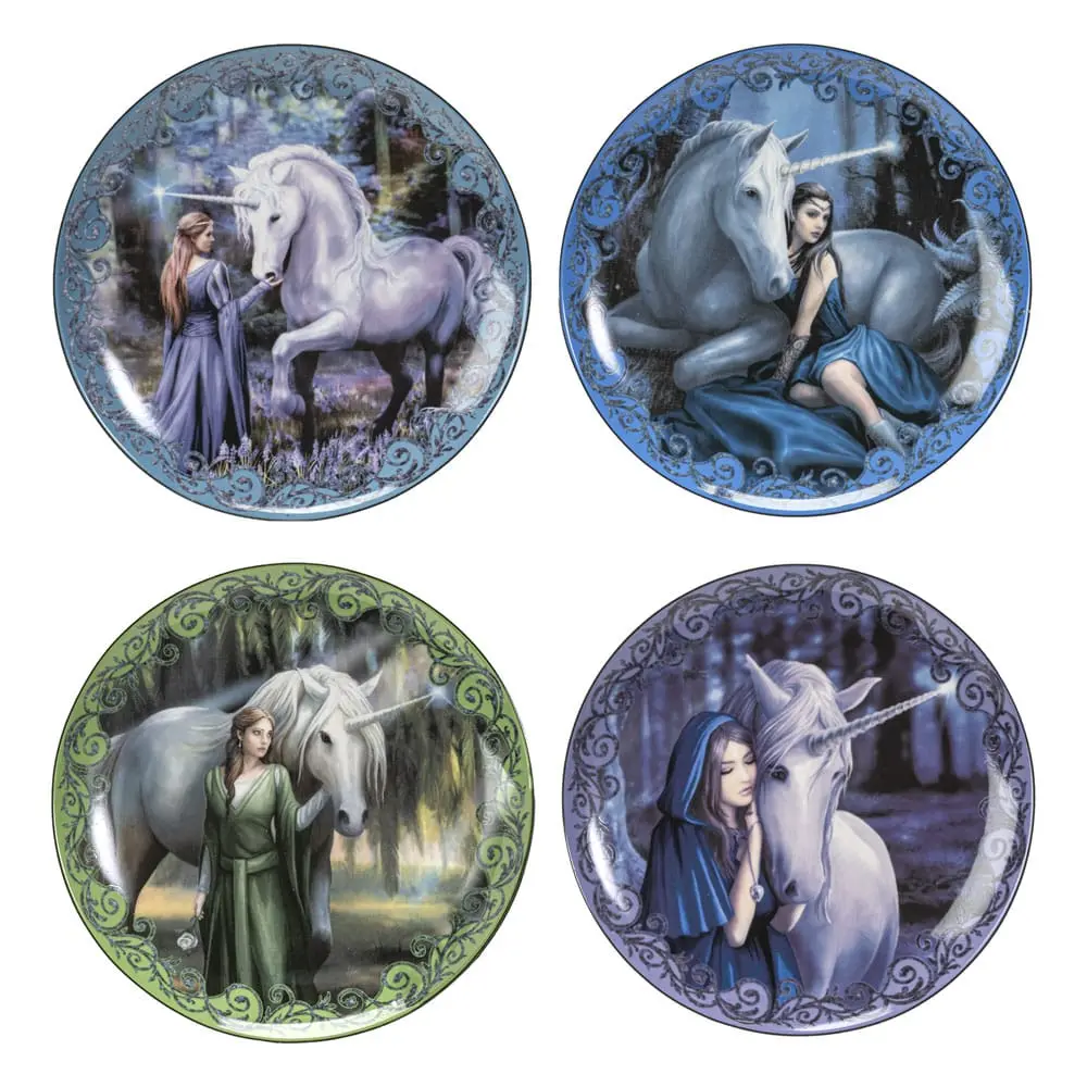 Anne Stokes Talíře 4-Pack Unicorn and Maiden fotografii produktu