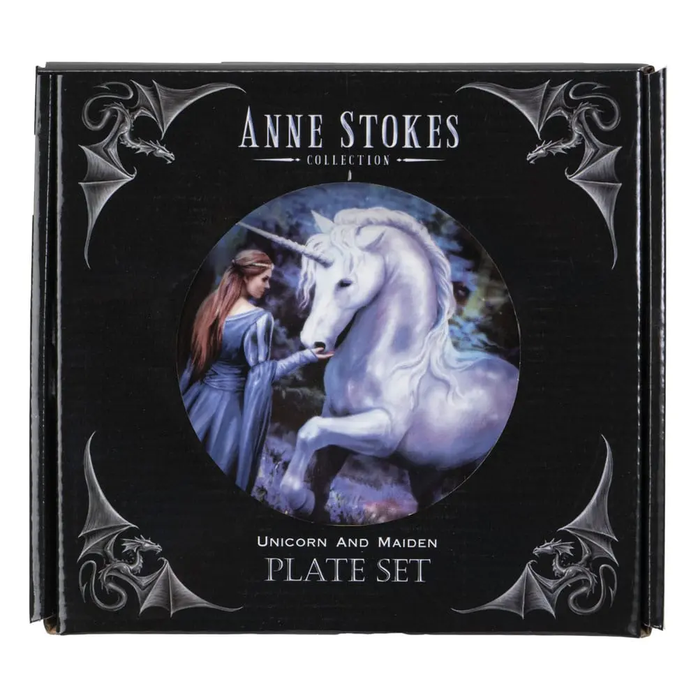 Anne Stokes Talíře 4-Pack Unicorn and Maiden fotografii produktu