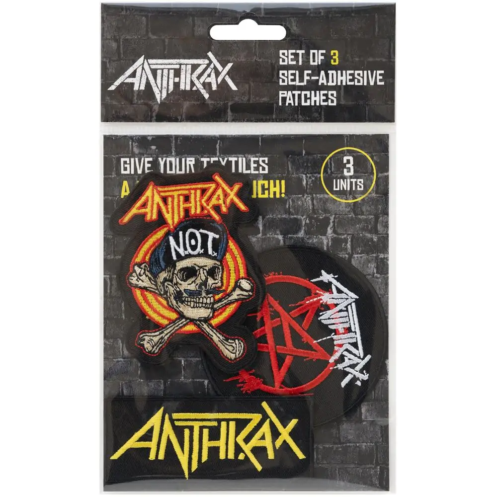 Anthrax 3 ks sada nášivek fotografii produktu