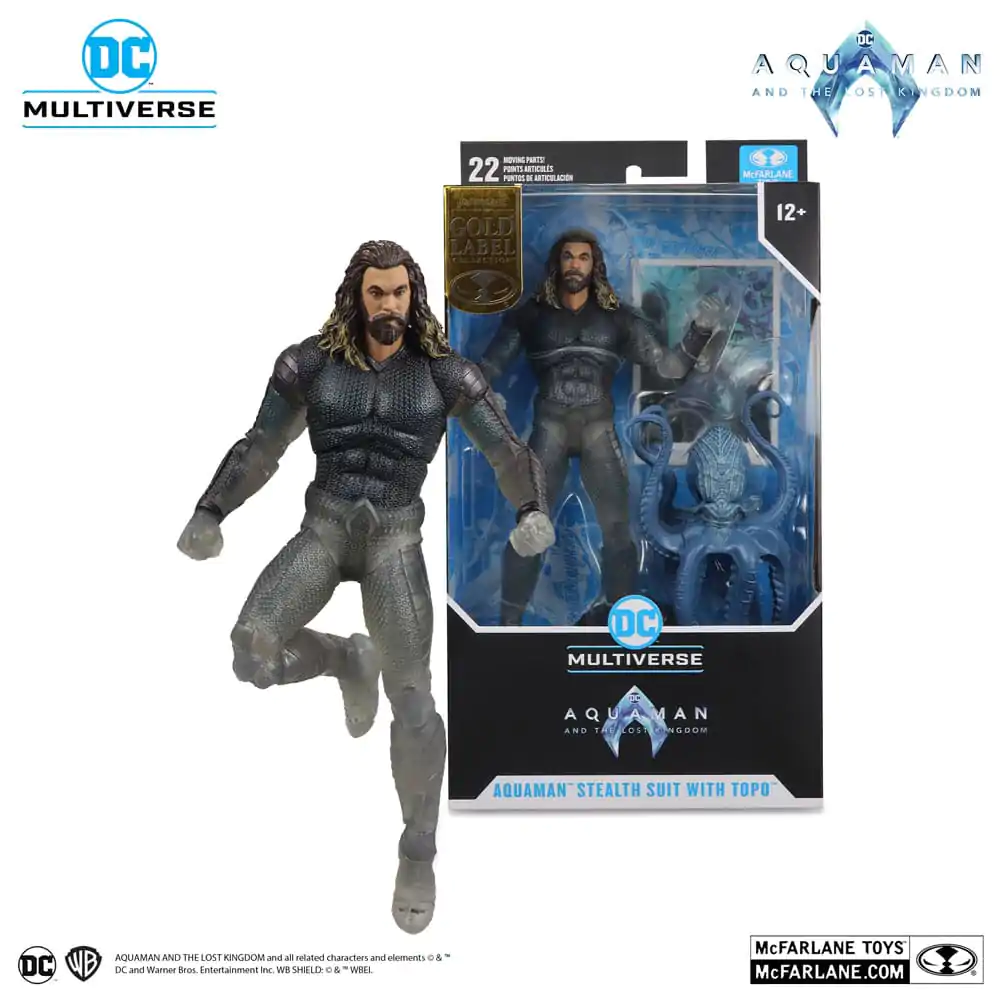 Aquaman and the Lost Kingdom DC Multiverse Akční figurka Aquaman (Stealth Suit with Topo) (Gold Label) 18 cm fotografii produktu