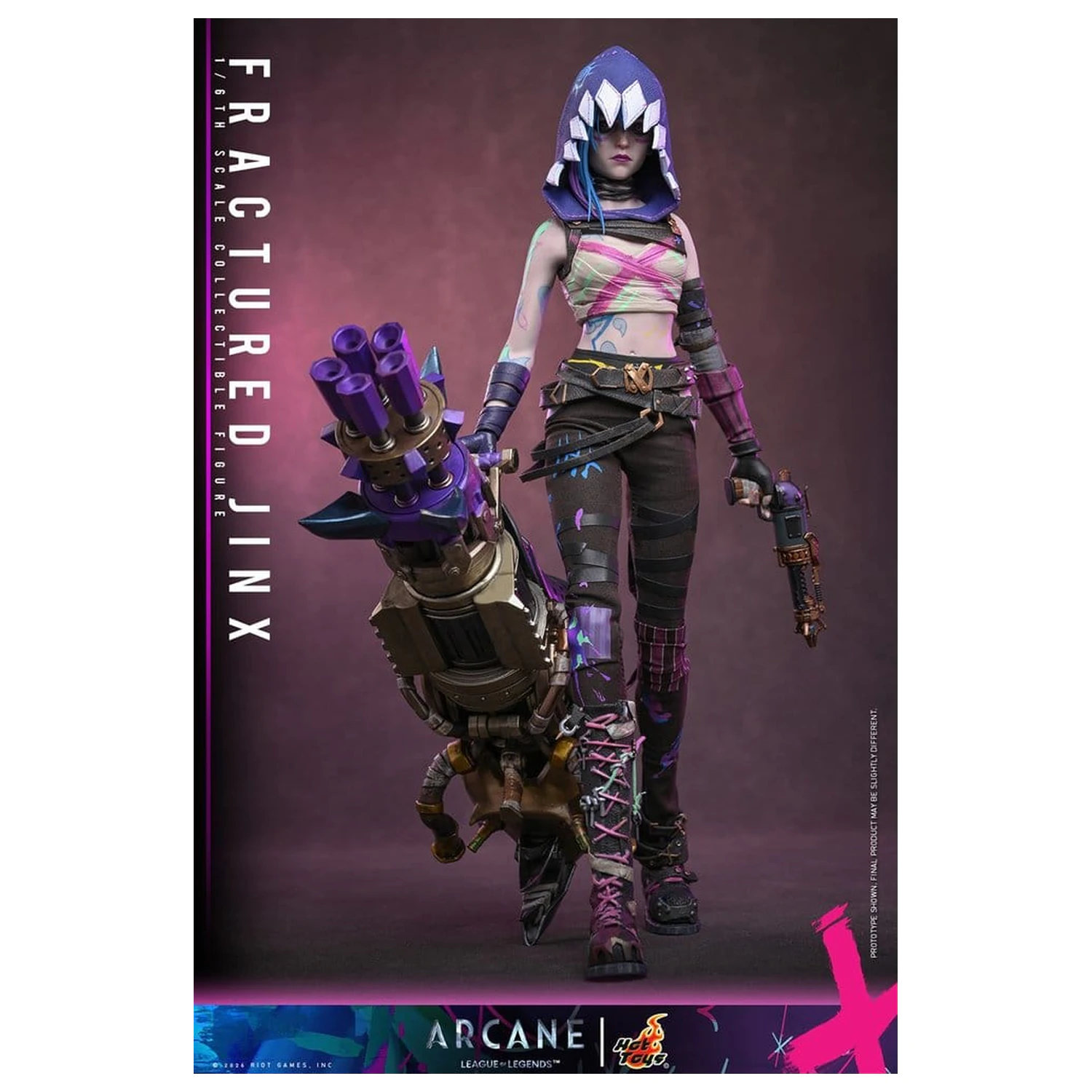 Arcane akční figurka 1/6 Fractured Jinx 28 cm fotografii produktu