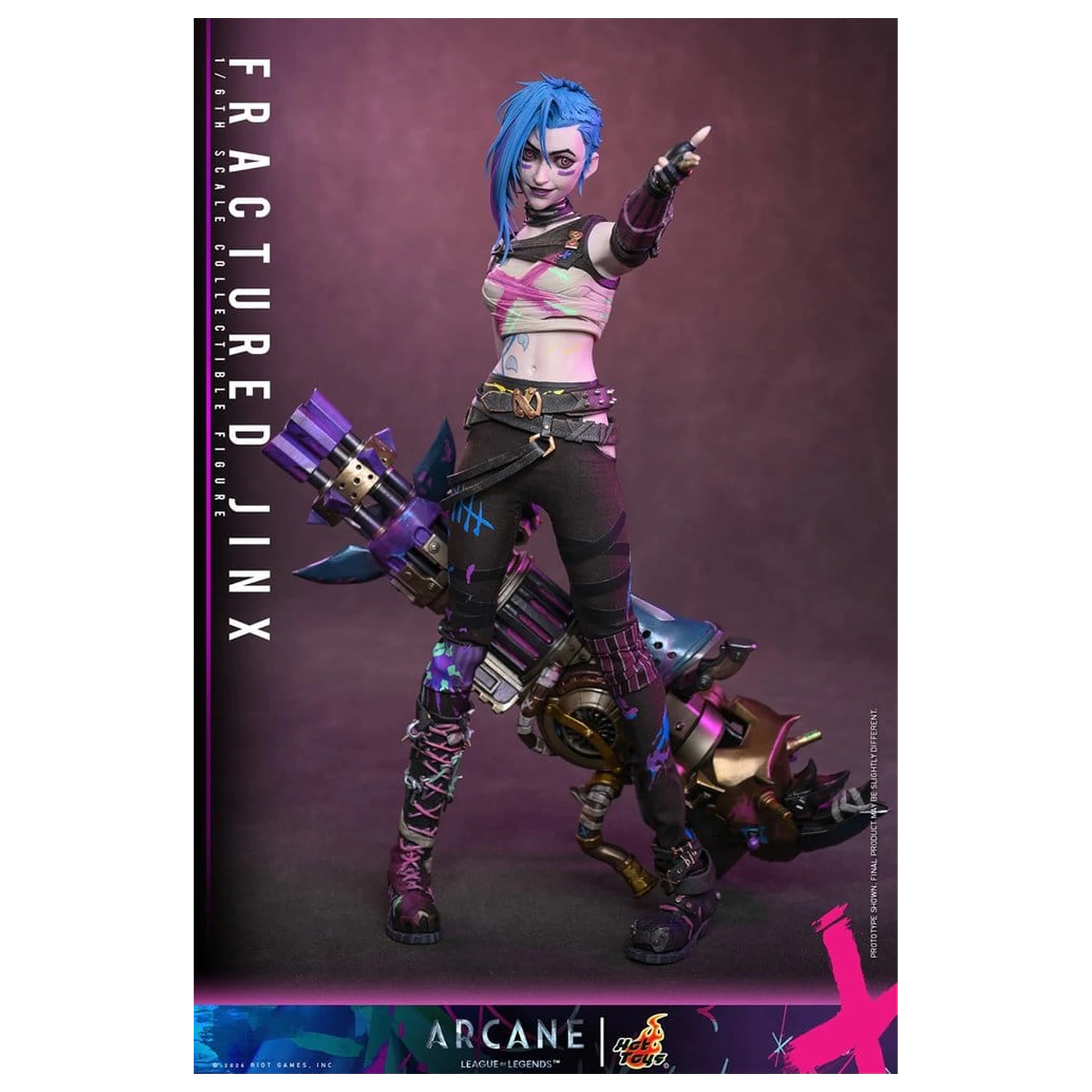 Arcane akční figurka 1/6 Fractured Jinx 28 cm fotografii produktu