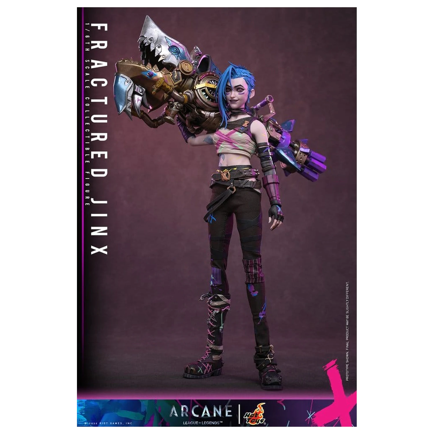 Arcane akční figurka 1/6 Fractured Jinx 28 cm fotografii produktu