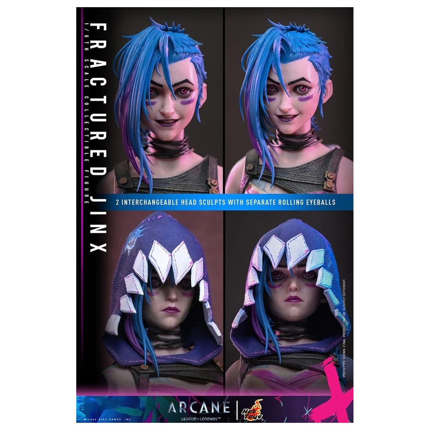 Arcane akční figurka 1/6 Fractured Jinx 28 cm fotografii produktu