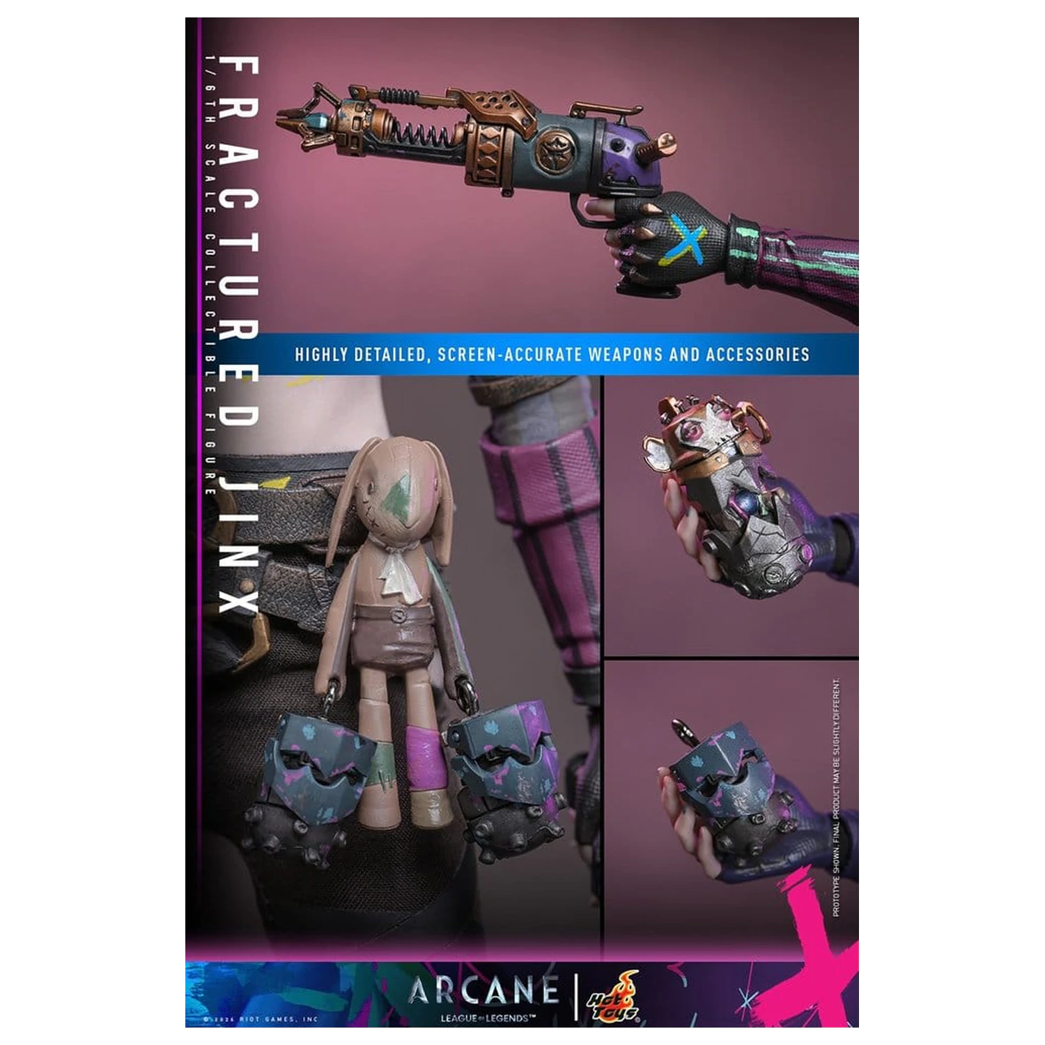 Arcane akční figurka 1/6 Fractured Jinx 28 cm fotografii produktu