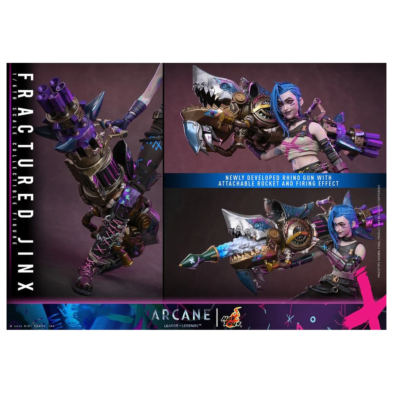 Arcane akční figurka 1/6 Fractured Jinx 28 cm fotografii produktu