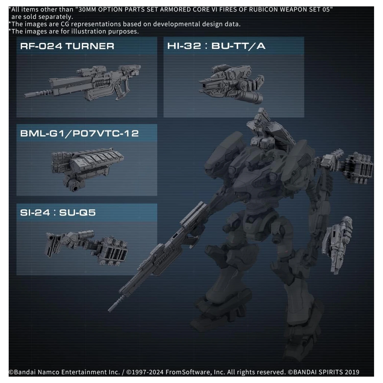 Armored Core VI Sada zbraní 05 Příslušenství ke stavebnici modelu fotografii produktu