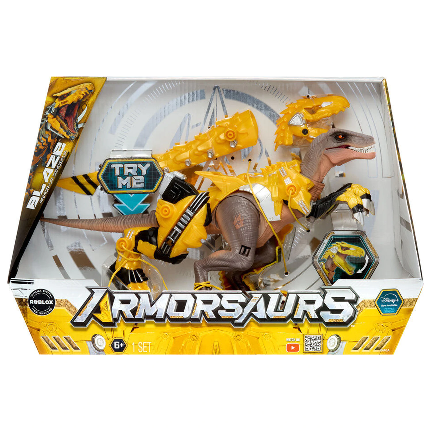 Armorsaurs Dinosaurus Yellow Raptor Blaze figurka fotografii produktu