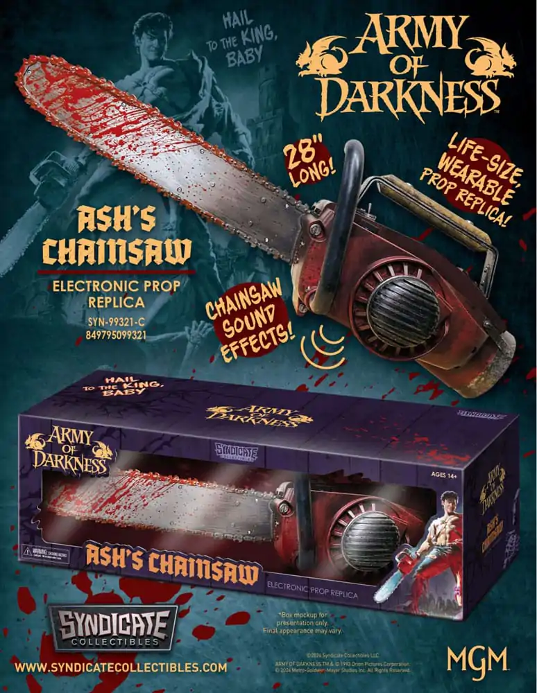 Army of Darkness Prop Replica 1/1 Ash's Chainsaw 71 cm Replika motorové pily fotografii produktu