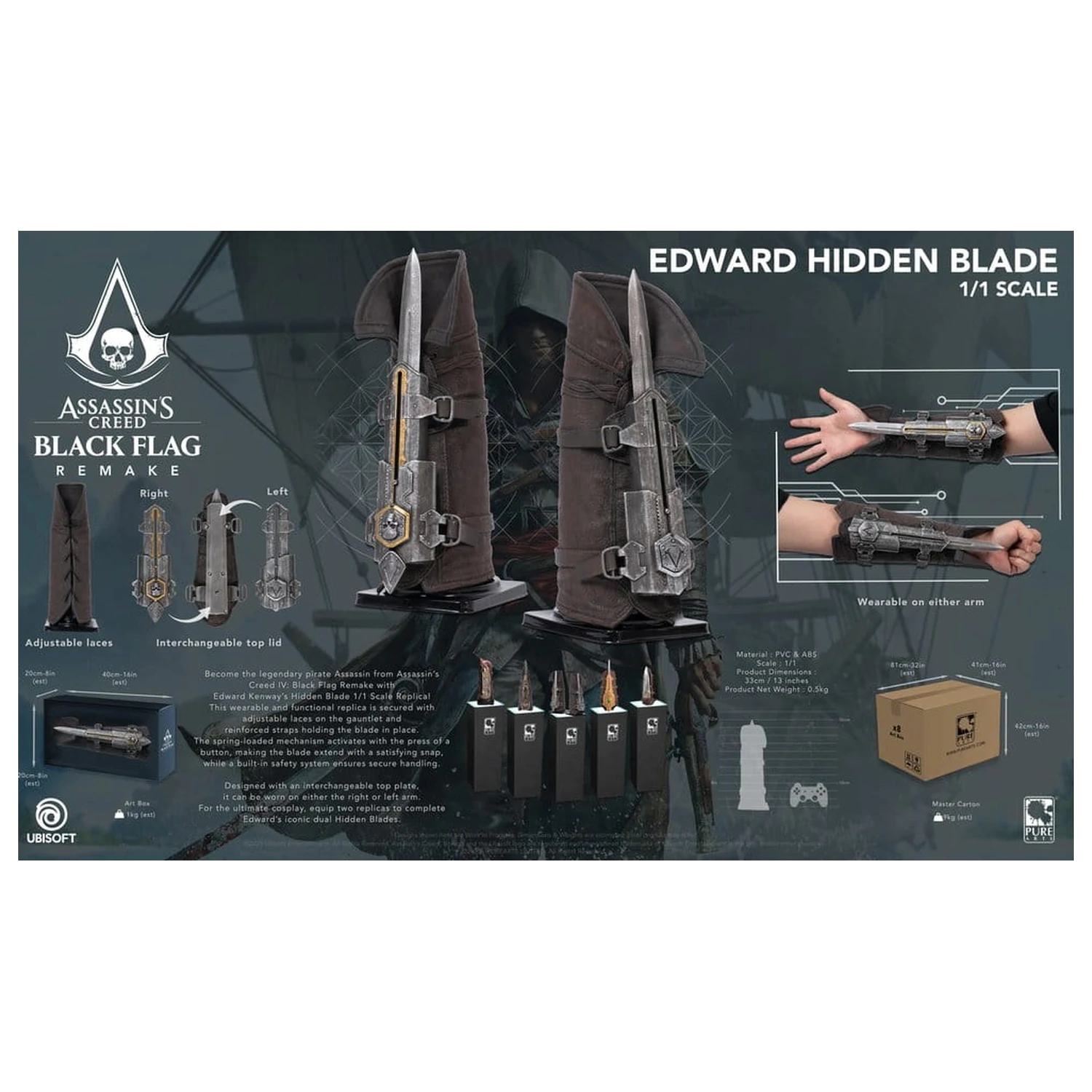 Assassin's Creed replika 1/1 Edward skrytá čepel fotografii produktu