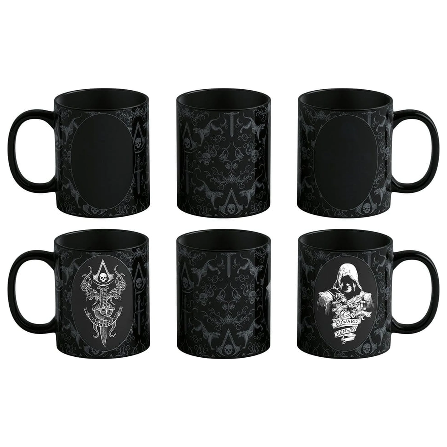 Assassin's Creed Black Flag Resynced hrnek měnící barvu s teplem Edward Kenway 480 ml fotografii produktu