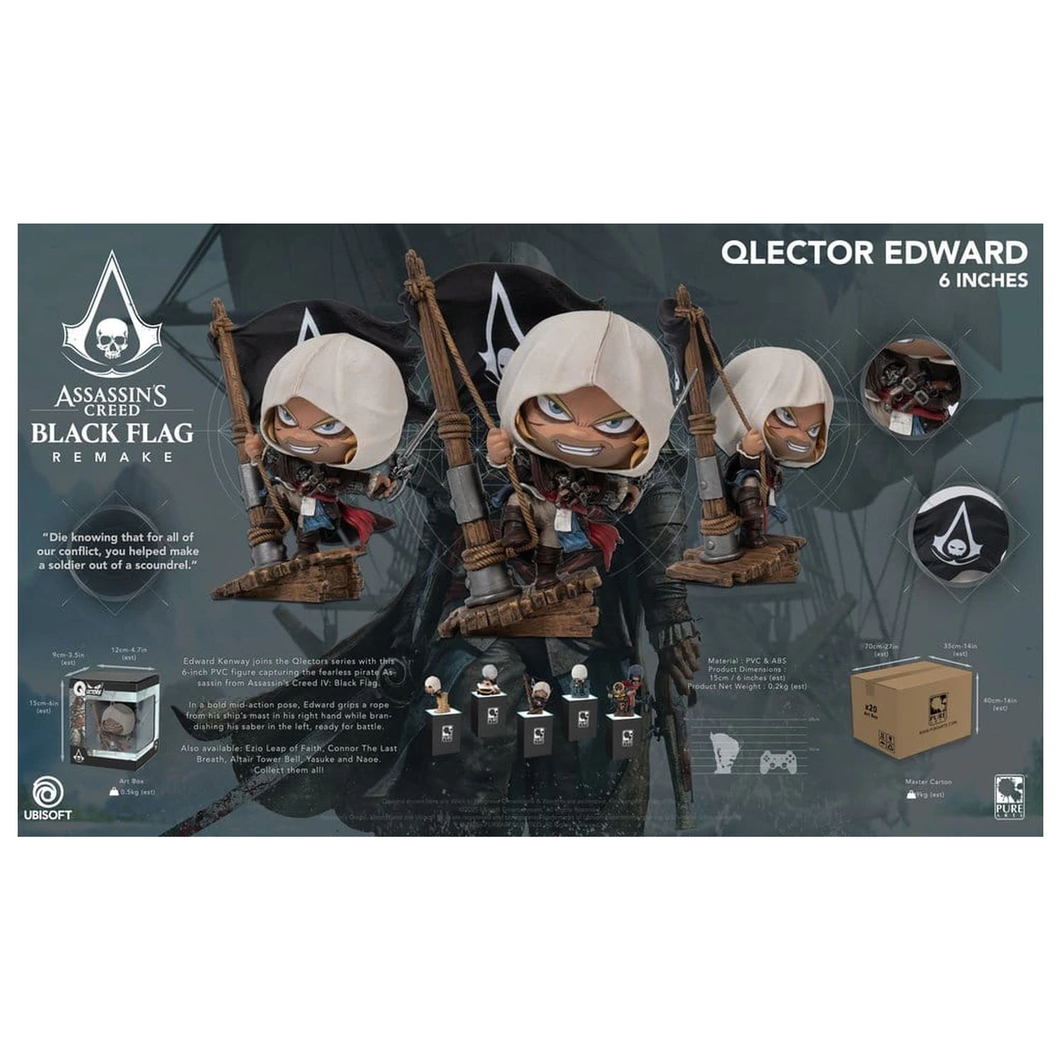 Assassin´s Creed Qlector soška Edward fotografii produktu