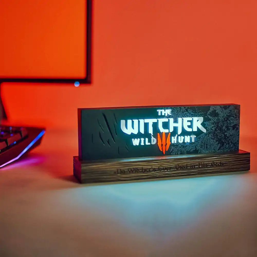 The Witcher LED lampa Wild Hunt Logo 22 cm fotografii produktu