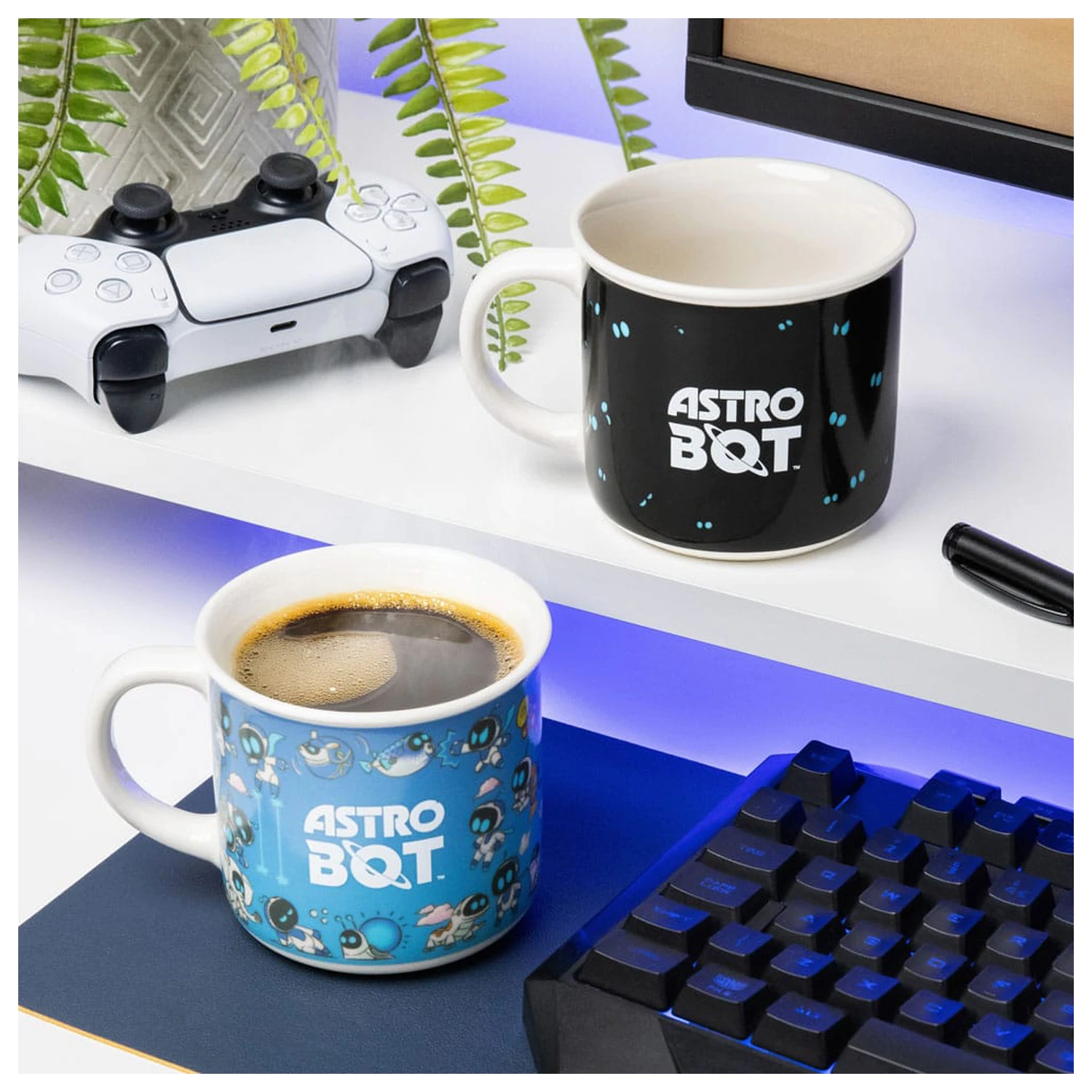 Astro Bot hrnek s efektem změny barvy při zahřátí fotografii produktu