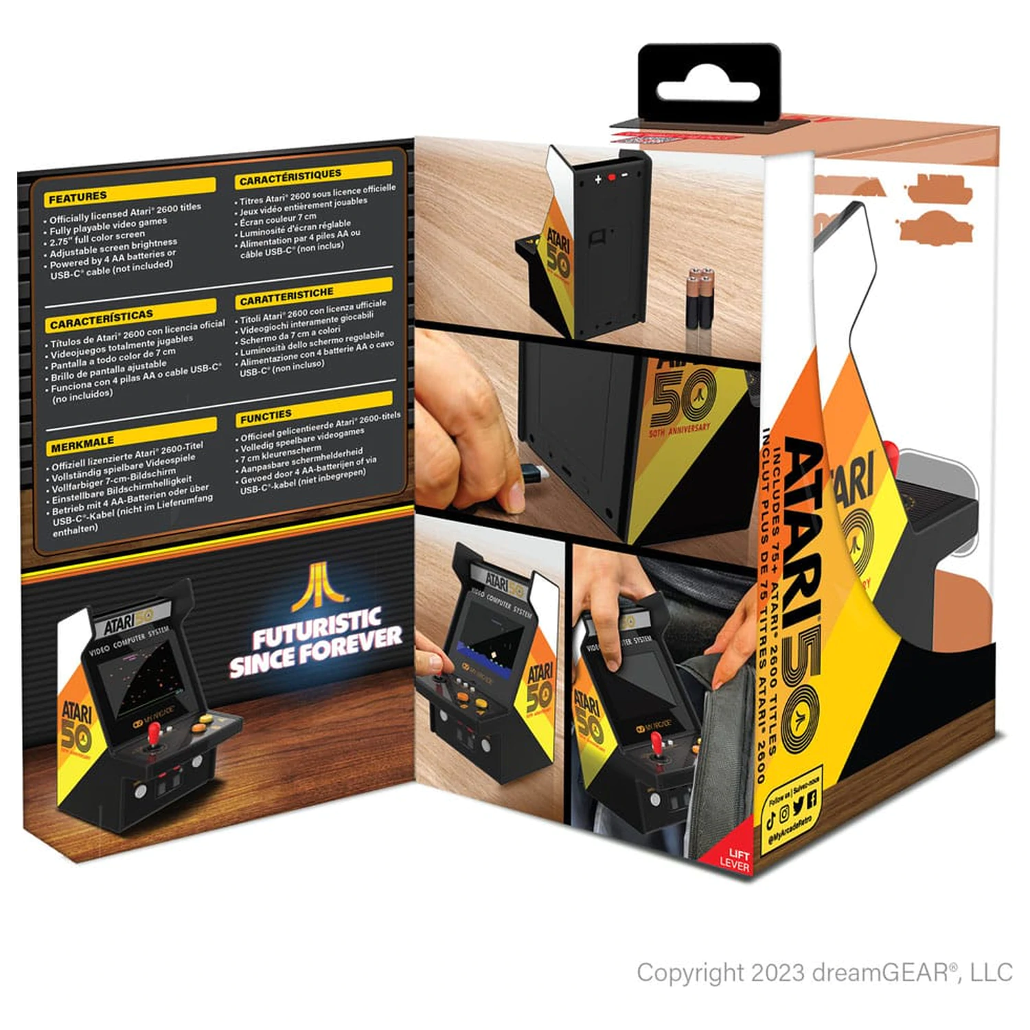 Atari Přenosný Retro Arkádový Mikro Přehrávač Pro fotografii produktu