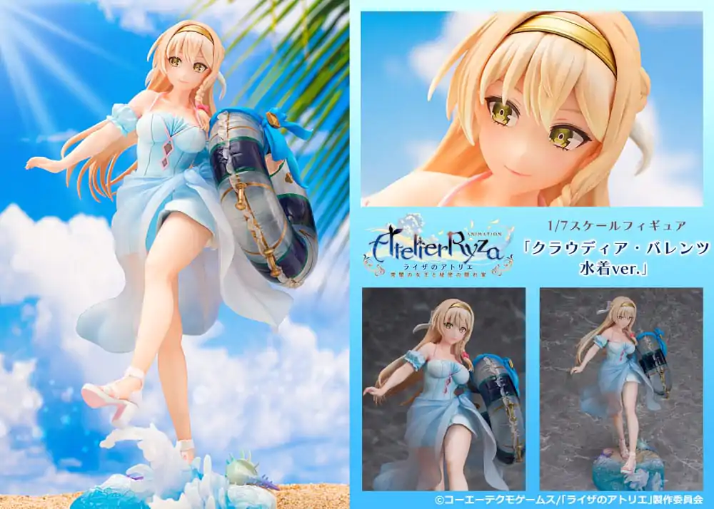 Atelier Ryza: Ever Darkness & the Secret Hideout PVC Socha 1/7 Klaudia Valentz Plavková Verze 25 cm fotografii produktu