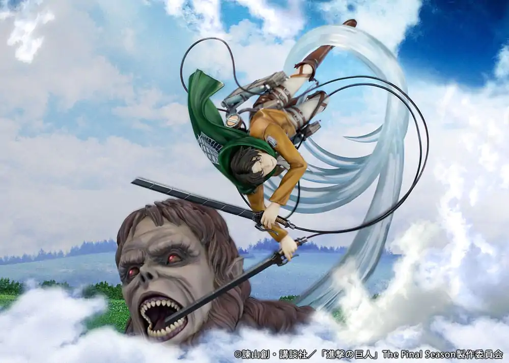 Attack on Titan PVC soška 1/7 Levi vs Beast Titan Ver. 28 cm fotografii produktu