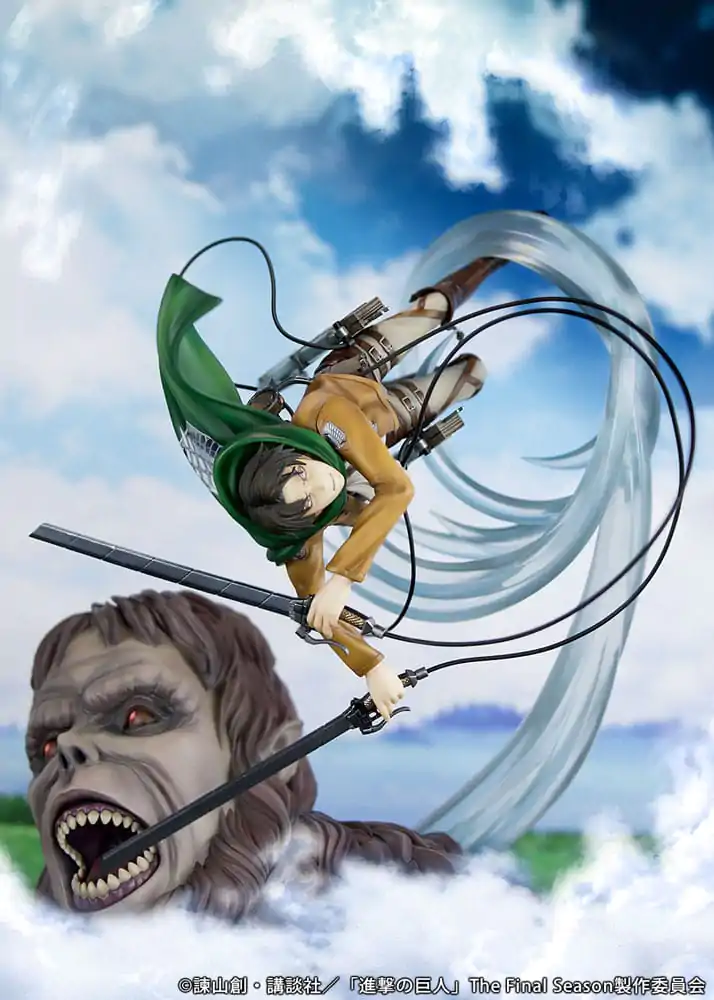 Attack on Titan PVC soška 1/7 Levi vs Beast Titan Ver. 28 cm fotografii produktu