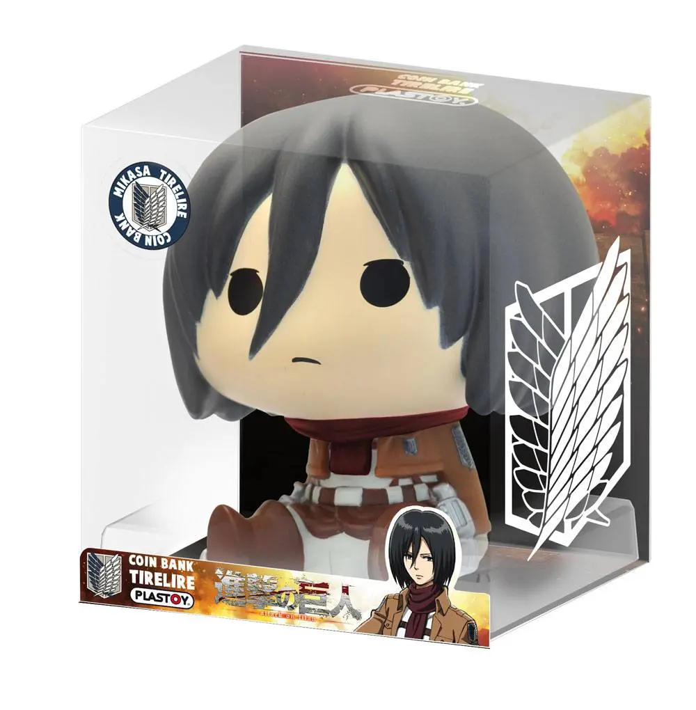 Attack on Titan Chibi Busta Pokladnička Mikasa 16 cm fotografii produktu