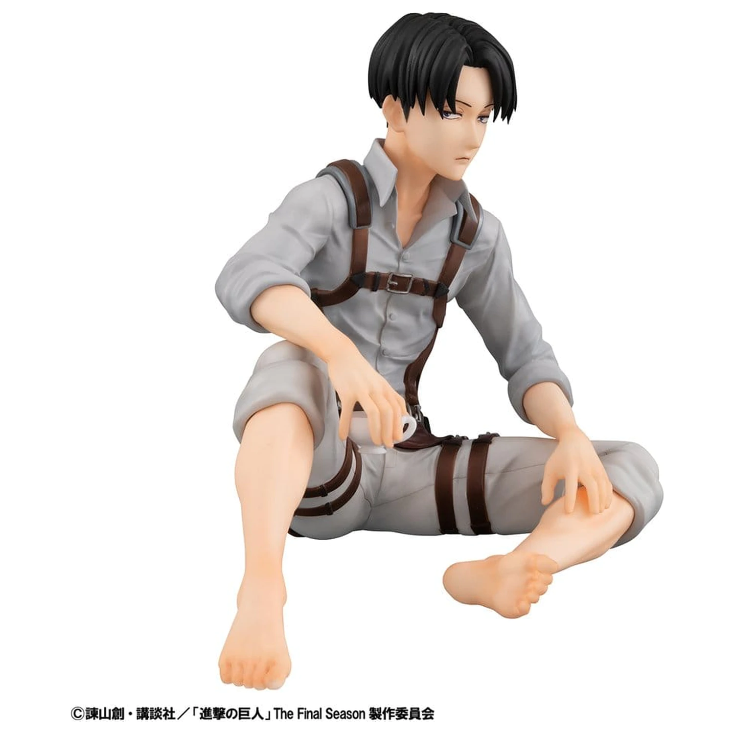 Attack on Titan G.E.M. Series PVC figurky, 2-balení Eren Yeager & Squad Captain Levi Palm Size fotografii produktu