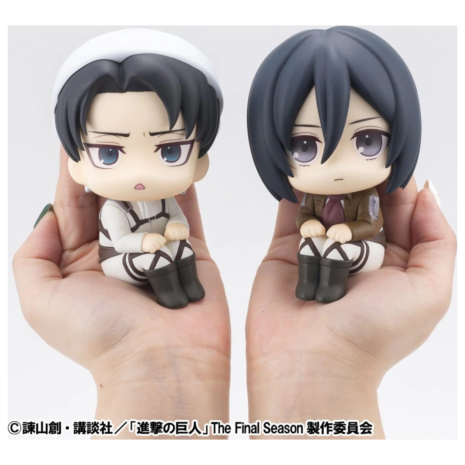 Attack on Titan Look Up PVC Sošky Levi Cleaning up Ver. a Mikasa Ackerman (s dárkem) 11 cm fotografii produktu
