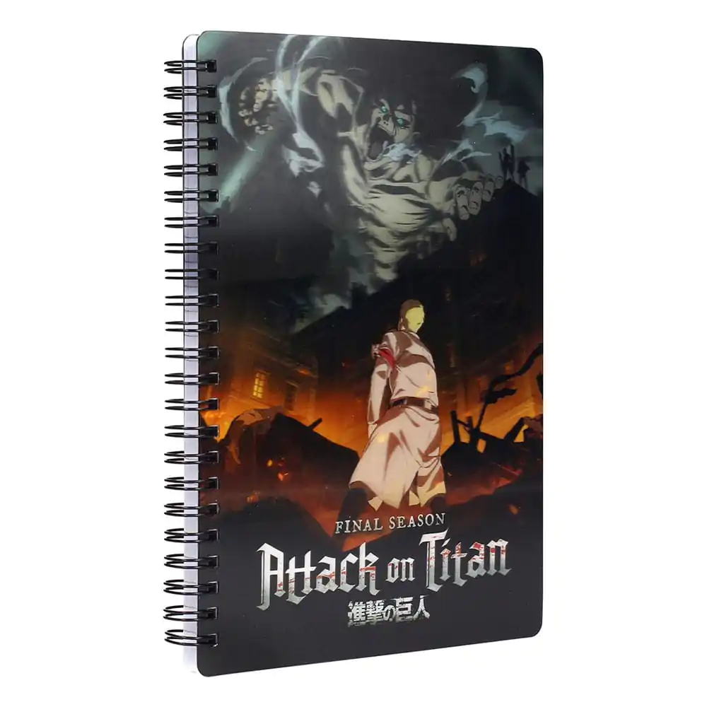 Attack on Titan Notebook s 3D-Effect Titanem / Zápisník s 3D efektem Titána fotografii produktu