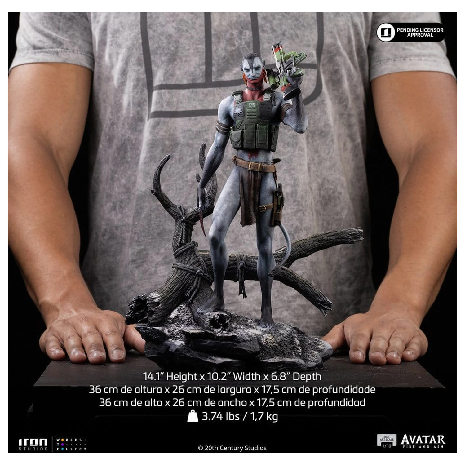 Avatar 3: Fire and Ash Art Scale Soška 1/10 Miles Quaritch 36 cm fotografii produktu