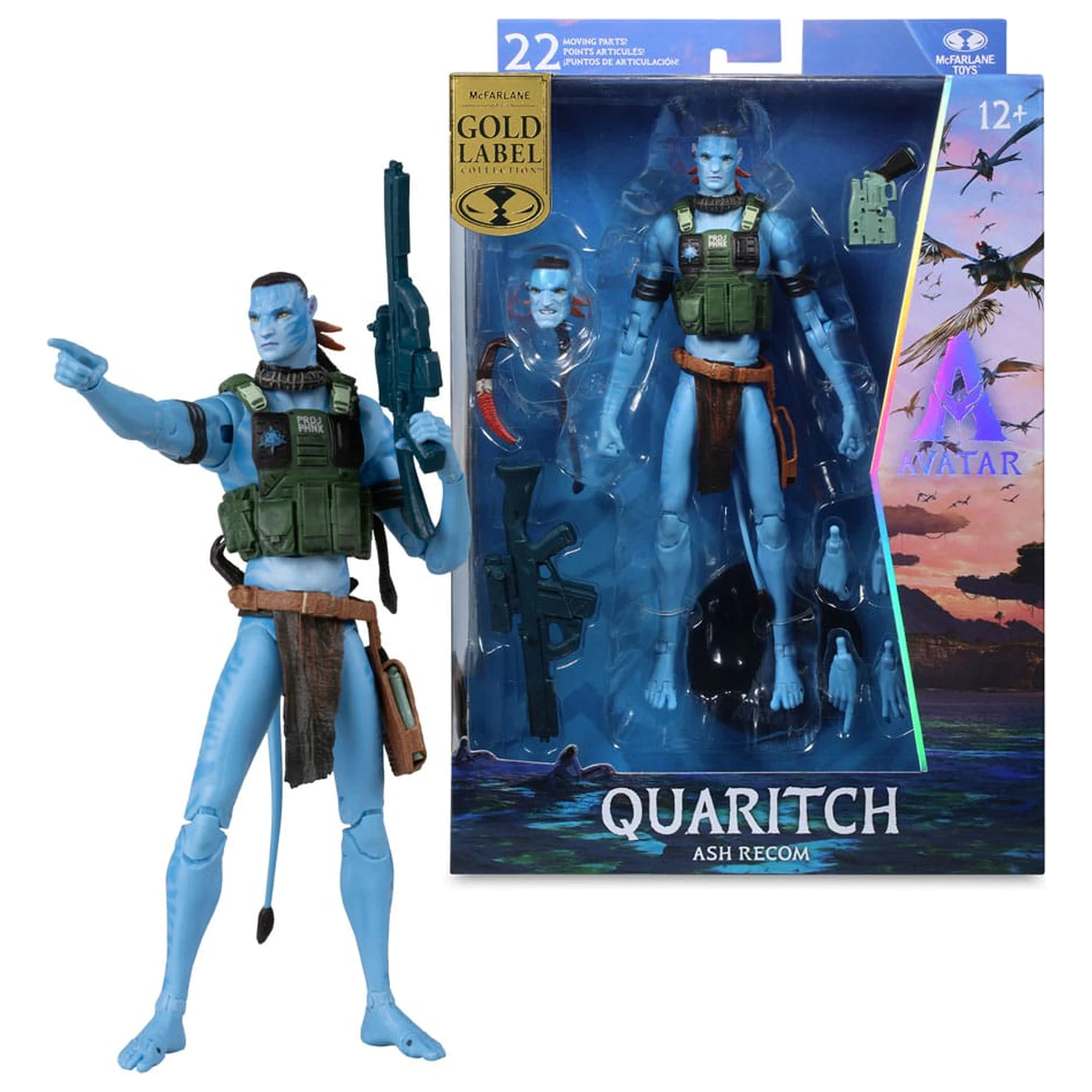 Avatar: Fire and Ash Akční figurka Quaritch (Ash Recom) (Gold Label) 18 cm fotografii produktu
