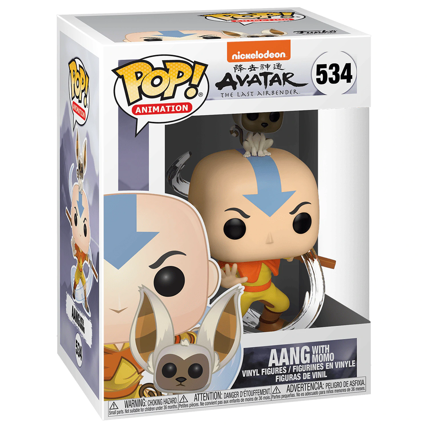 Avatar The Last Airbender POP! Animation Vinylová figurka Aang s Momo 9 cm fotografii produktu
