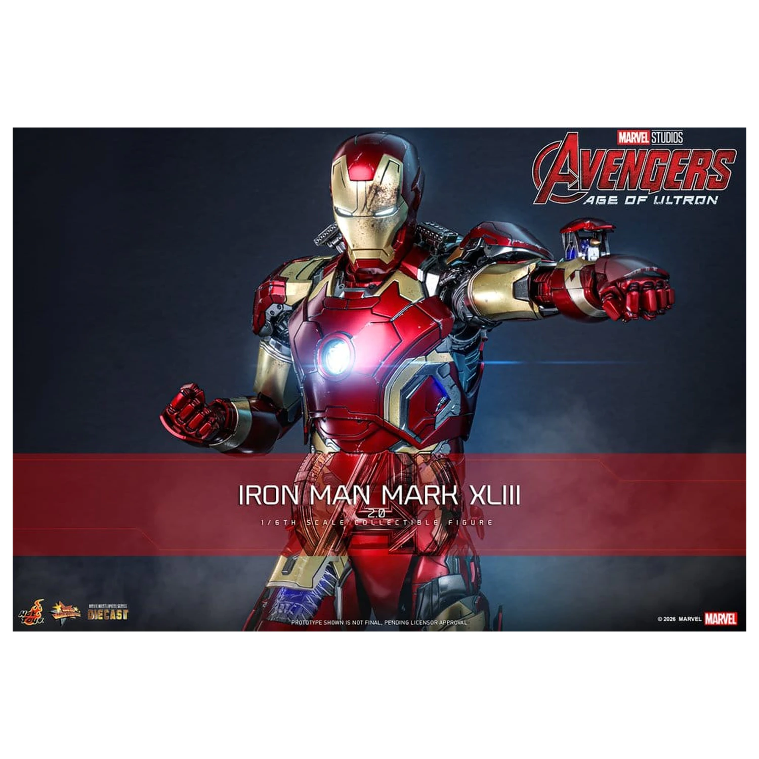 Avengers: Age of Ultron Movie Masterpiece Odlitek Akční figurka 1/6 Iron Man Mark XLIII (2.0) 32 cm fotografii produktu