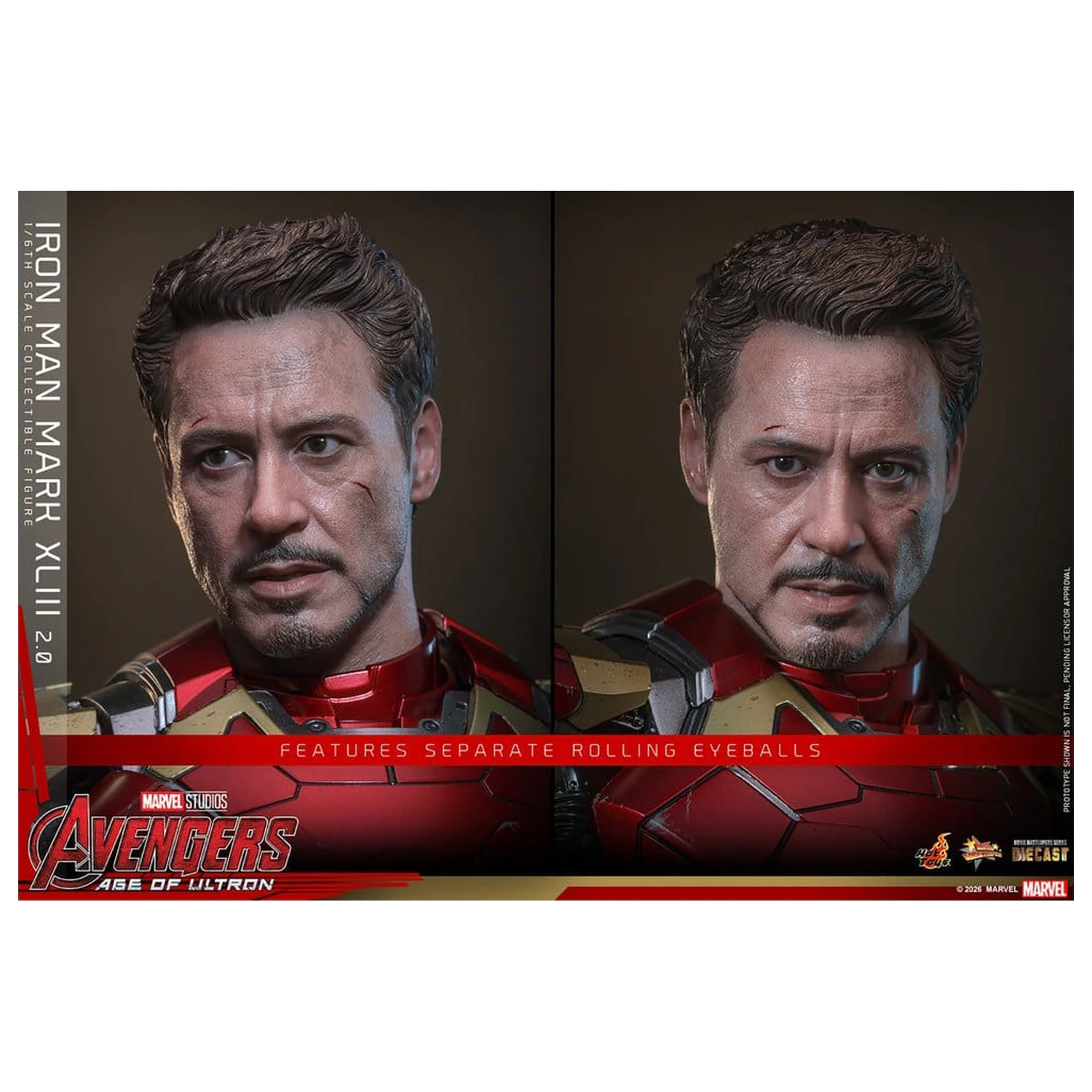 Avengers: Age of Ultron Movie Masterpiece Odlitek Akční figurka 1/6 Iron Man Mark XLIII (2.0) 32 cm fotografii produktu