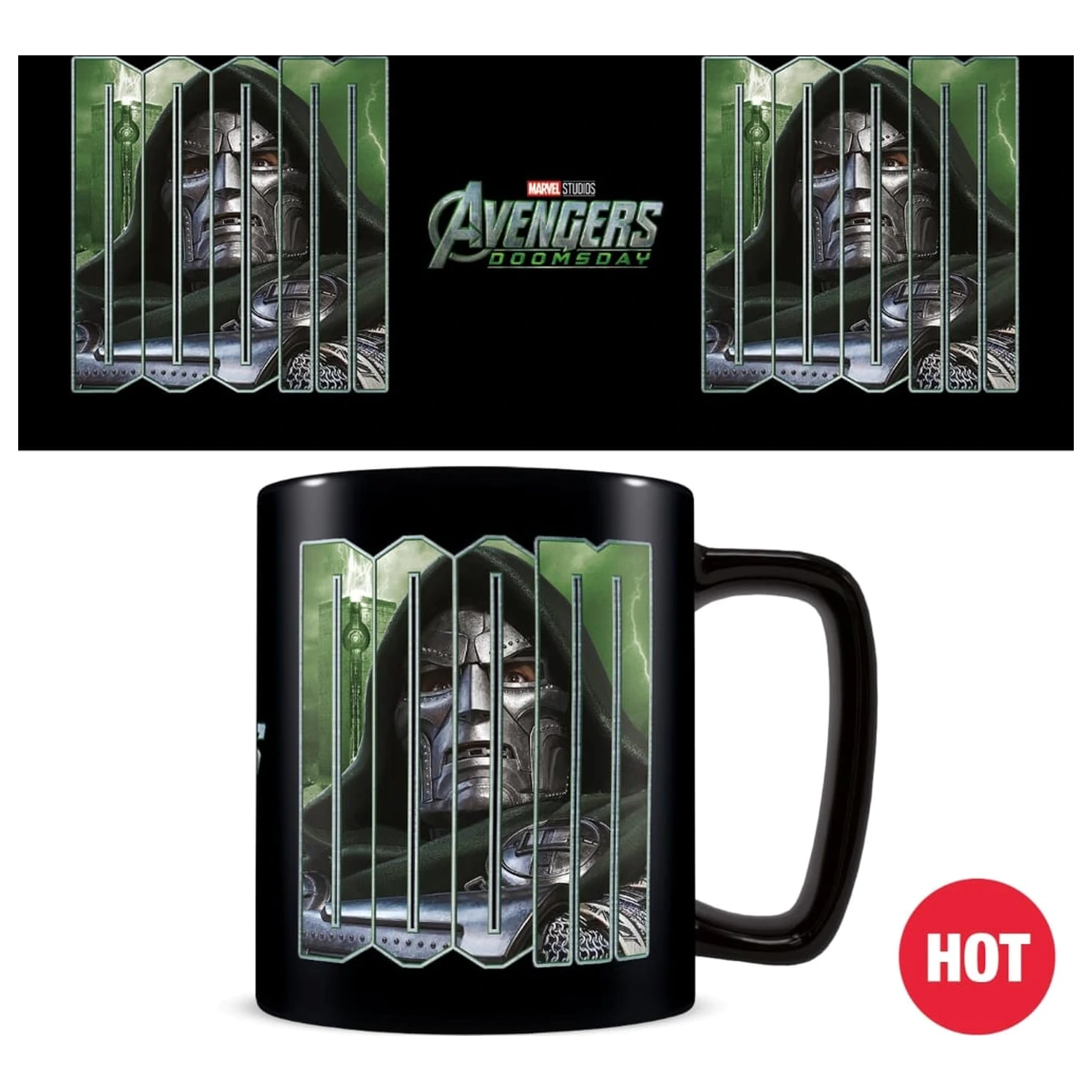 Avengers Doomsday Doctor Doom hrnek měnící barvu s teplem fotografii produktu