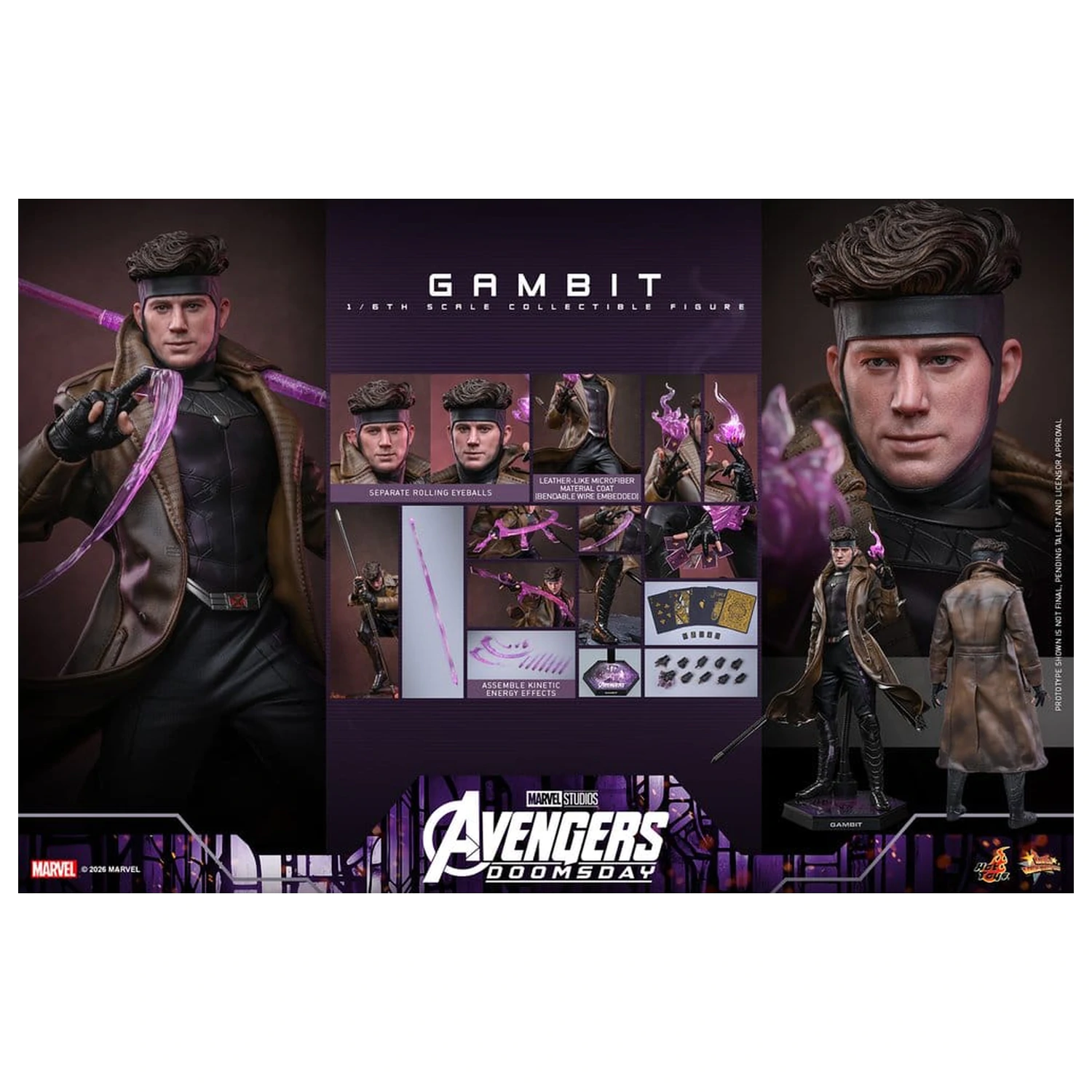 Avengers: Doomsday Movie Masterpiece akční figurka 1/6 Gambit 31 cm fotografii produktu