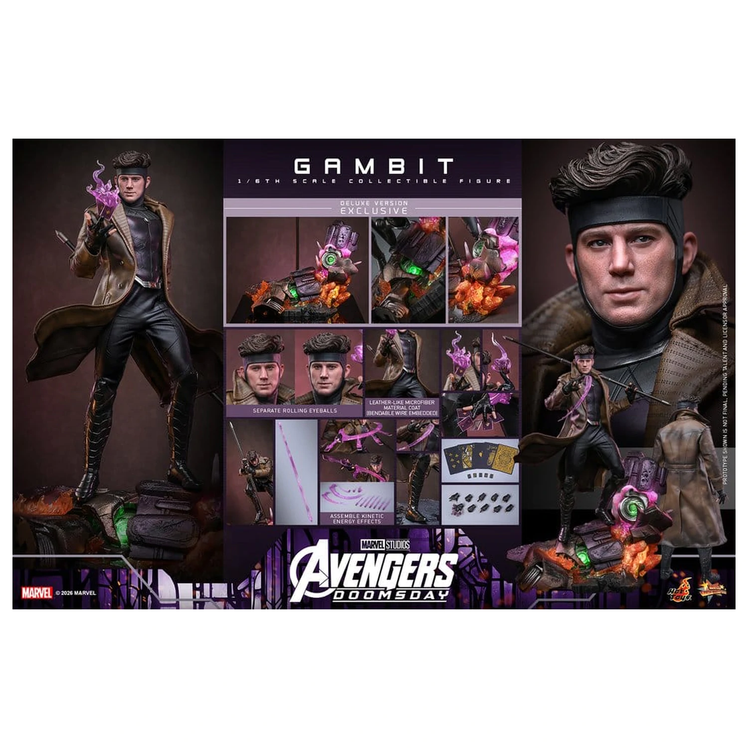 Avengers: Doomsday Movie Masterpiece akční figurka 1/6 Gambit (Deluxe Version) 31 cm fotografii produktu