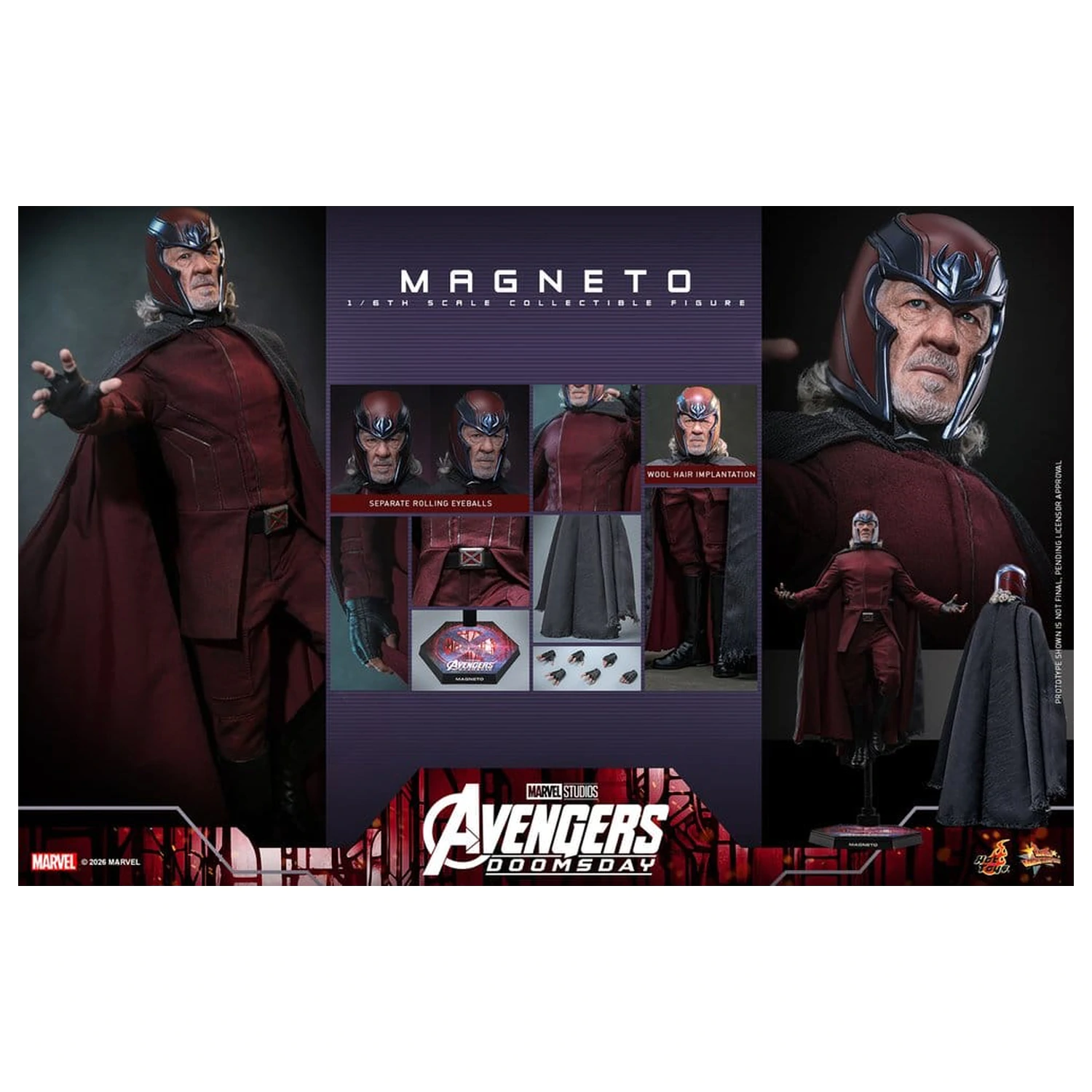 Avengers: Doomsday Movie Masterpiece akční figurka 1/6 Magneto 30 cm fotografii produktu