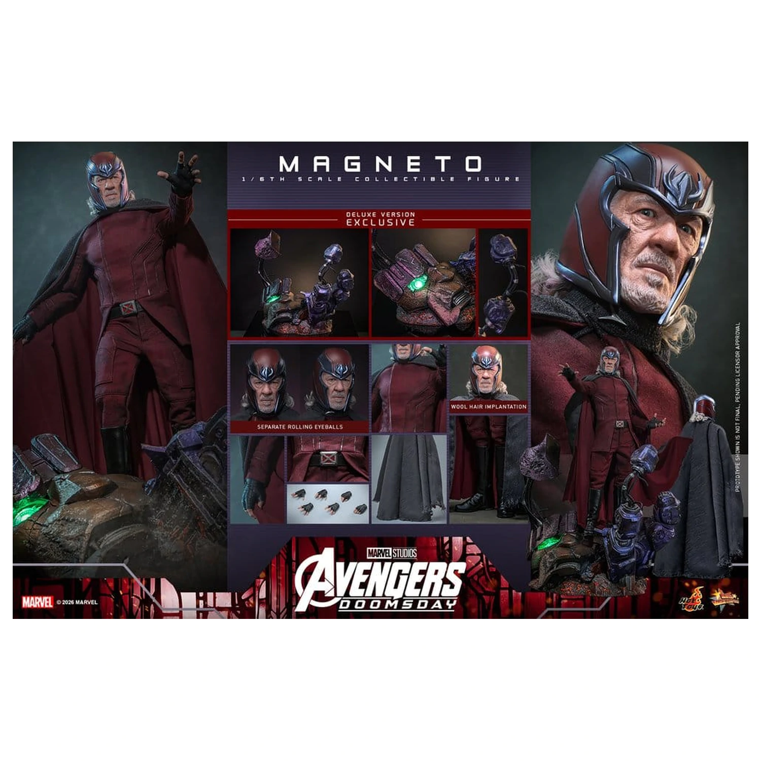 Avengers: Doomsday Movie Masterpiece akční figurka 1/6 Magneto (Deluxe Version) 30 cm fotografii produktu